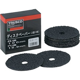 TRUSCO TG4-100 Disc Paper Type 4 Φ100X15.9#100 (10 Sheets)