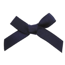 Trucraft 3cm 7mm Satin Ribbon Mini Craft Bows Navy Blue Pack of 20