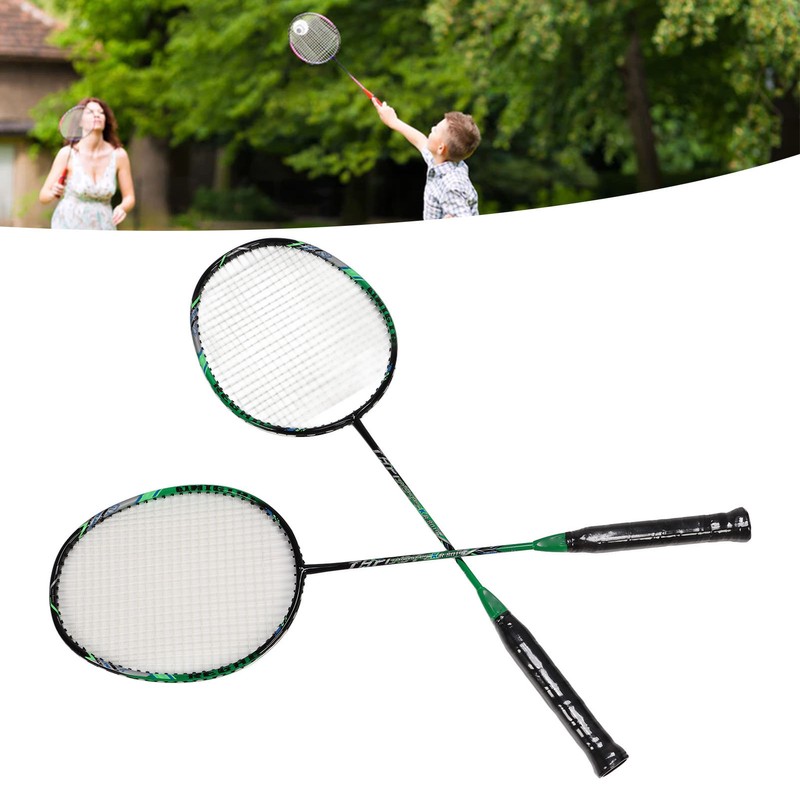 2 Pcs Carbon Fiber Badminton Rackets Ultra Light Adult for