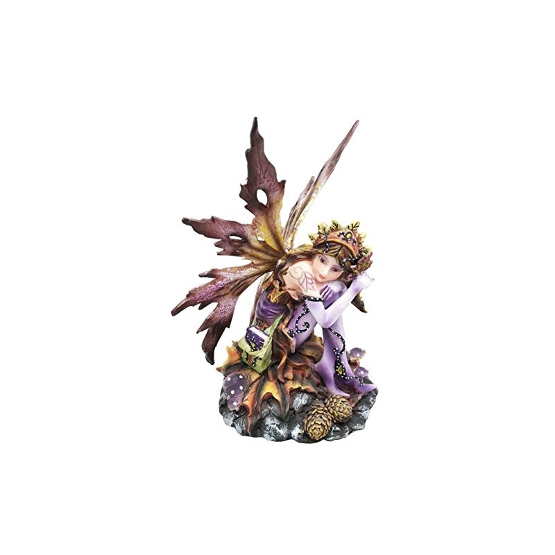 George S. Chen Imports Purple Fairy Sitting Collectible Figurine Decoration