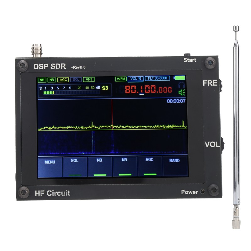 Wireless Receiver Black UltraThin DSP SDR HAM Receiving Radio Equipment