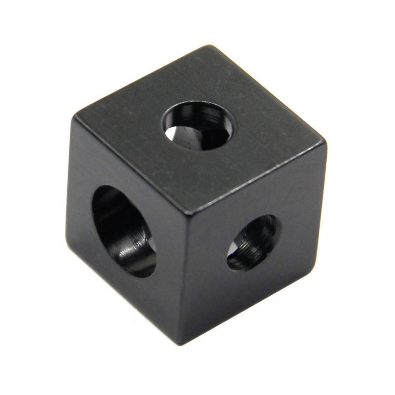 Zeberoxyz 8PCS Black Corner Bracket Cube with Screws 2020Series for