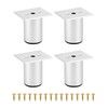 QWORK® 4 Pack Adjustable furniture feet, Aluminum alloy furniture Legs