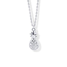 PAVOI Rhodium Plated Pineapple Pendant Necklace | Friendship Cute Necklaces for Women | Pineapple Necklaces