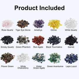 Healing Crystals,Healing Gemstones,Natural Chakra Quartz Crystal Stones,Variety Tumbled Crystals Gemstone,for Chakra Balancing Meditation Stress Relief