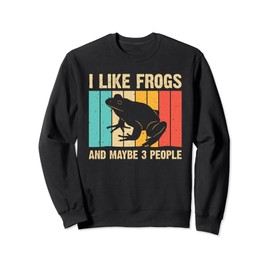 Cute Frog Design For Toad Lover Men Women Amphibian Animals Sweatshirt