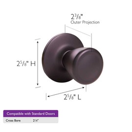 Design House 779249 Tulip Dummy Door Knob Matte Black