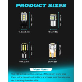 Alopee 16PCS 12V White Car Lights Interior for Ford F150 Accessories 3157 1156 194 912 Led Light Kit for Turn Signals Brake Tail Back up Light Map Dome Light Compatible with 1988-1997 Ford F-150 F-250