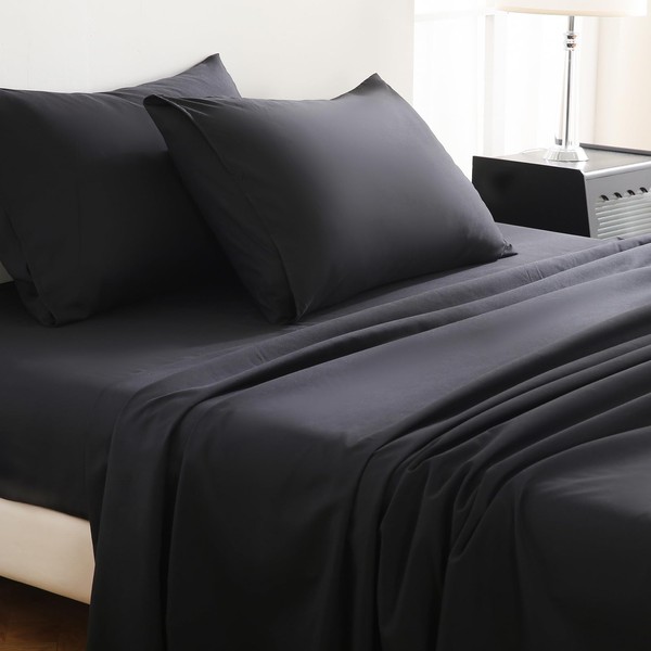 MEISHANG King Size Sheet Set - Ultra Soft Brushed Microfiber