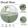 Aocoz Faux Linen Rectangle Tablecloths 52x70 Inch Sage Green Waterproof