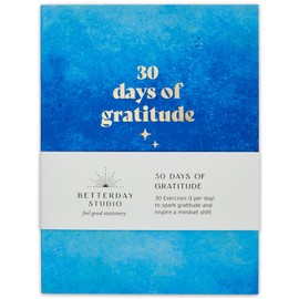 30 Days of Gratitude & Positive Mental Health Journal, Gratitude Journal for Women, Gratitude Diary, Positive Notebook | Mindfulness Journal, Mental Health Gifts (Blue)