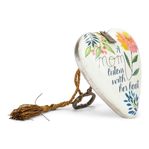 DEMDACO Mom Listens with Heart Pink 4 x 3 Resin