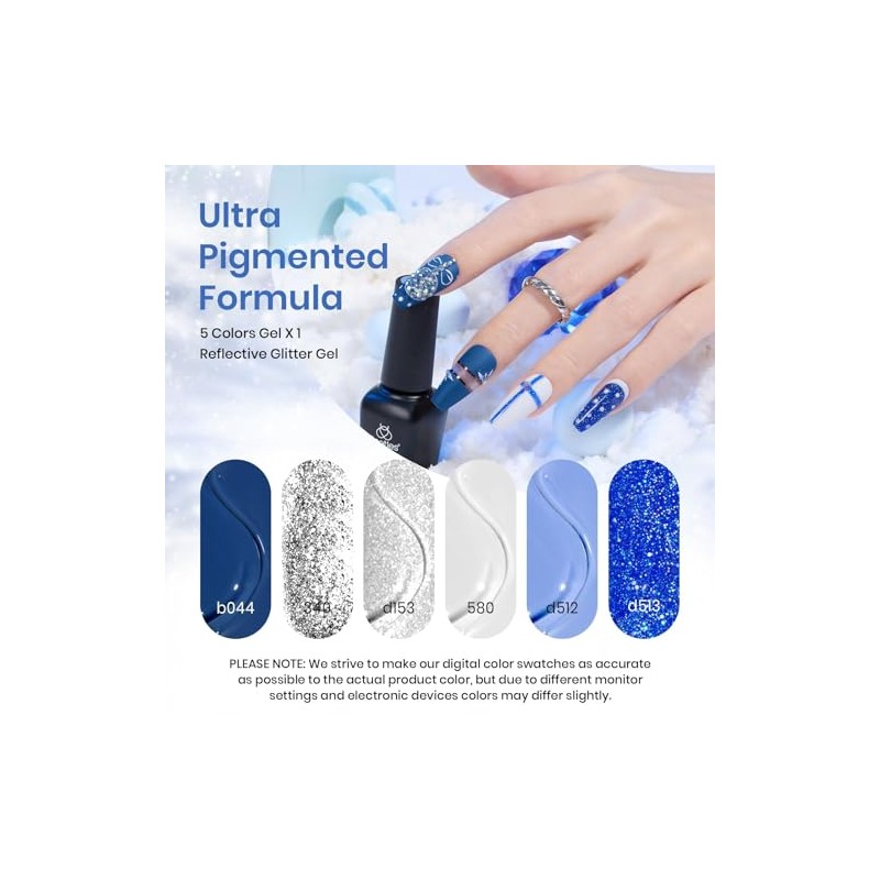Beetles Esmalte en Gel Copos de Nieve, Kit de 6