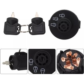 HaeKap 117-2221 137-4100 Ignition Switch with Keys 3 Postion 5 Terminals for Toro Z Master TimeCutter ZS SS Series Titan ExMark Lazer Z Quset Mowers