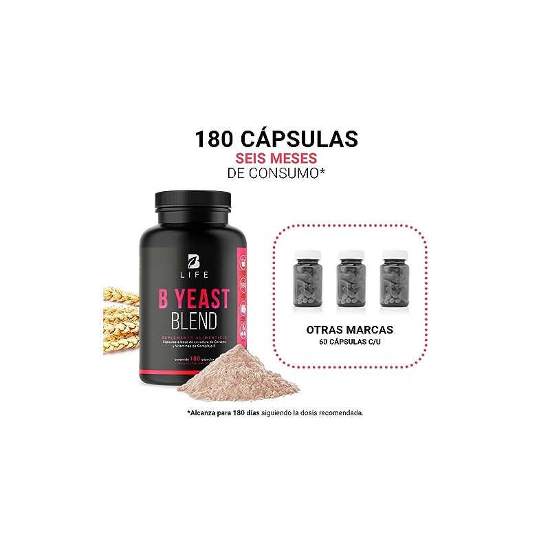 B Life Complejo B y Levadura de Cerveza 180 cápsulas