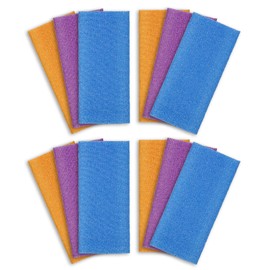 ARCH&M Exfoliating Washcloth 12 Pack Back Scrubber for Shower Towel Body Scrubber Microabrasion Sponge Japanese Bath Wash Korean Exfoliating Beauty Wash Cloth Loofah Exfoliating Scrubber OPNB