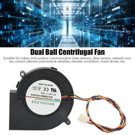 Brushless Cooling Fan, 7000RPM DC 12V 3.8A Brushless Blower Fan Dual Ball Bearing Centrifugal Fan Multipurpose Brushless Blower Cooling Fan for Data Centers, Network Routers