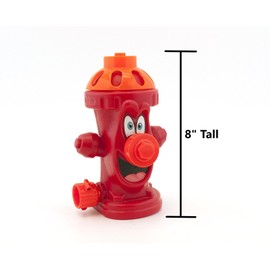 Rhode Island Novelty Kids Sprinkler Fire Hydrant, Attach Water Sprinkler for Kids to Garden Hose for Backyard Fun, Splash All Summer Long, Sprays Up to 8 Ft.(Red)