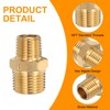 sourcing map 2pcs Hex Nipple Brass Pipe Fitting, 1/4 NPT