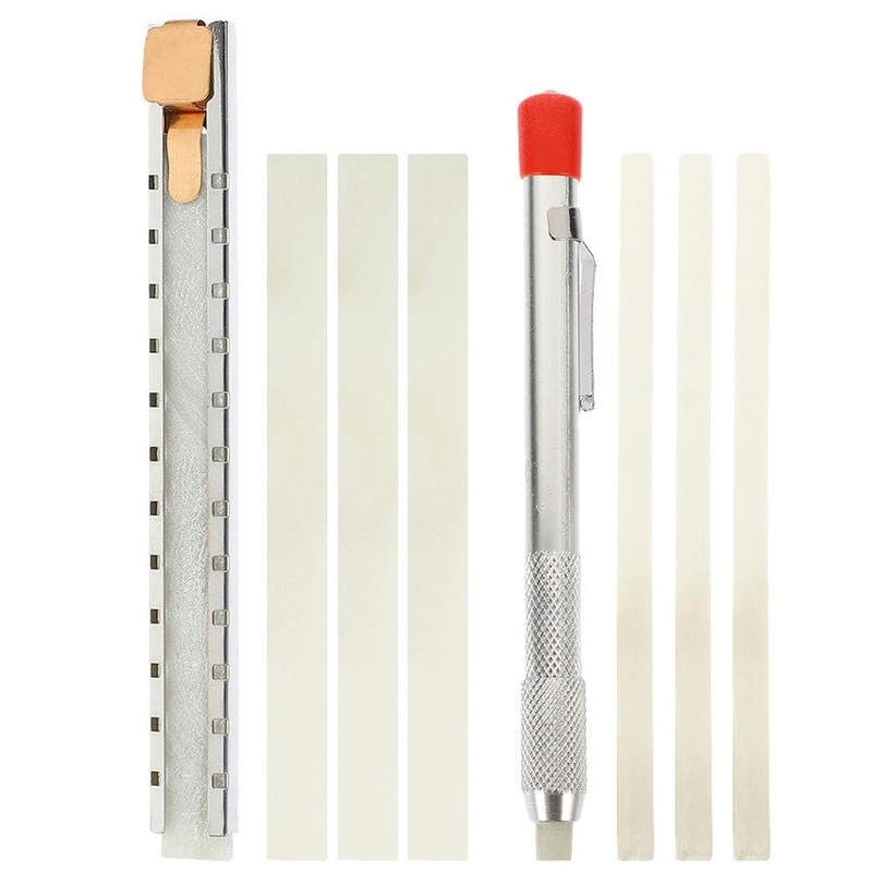 TOVINANNA Natural Soapstone Pencil 5.6" Flat Soapstone Marker Refillable Welding