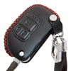 Genuine Leather Flip Key Fob Cover Case Protector for Jeep