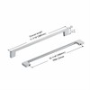 Dowell 3008 11-3/8" Slim Square Bar Pulls, 10-1/8“(256mm) Hole Centers,