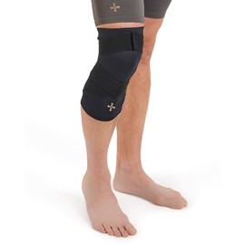 Tommie Copper Tommie Copper Pro-Grade Compression Knee Sleeve, Unisex, Men & Women, Adjustable Ultimate Support Sleeve, Integrated Straps for Knee Stability & Muscle Support - Black, Large