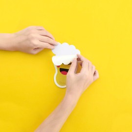 Beautyflier 20 Pairs Self-Adhesive Kids Footprint Stickers Cartoon Guide Floor Decals Social Distance Cute Smile Floor Stickers for Kids Room Party Nursery Floor School Stairs Decor (Yellow)