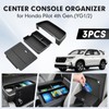 Autorder 3PCS Center Console Organizer for 2023-2026 Honda Pilot Accessories