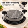 Manual Chicken Shredder Tool for Cooked Meat – Clear-Lid Rotating