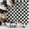 4 Pack Black White Checkered Party Decoration Set, 2 Pack