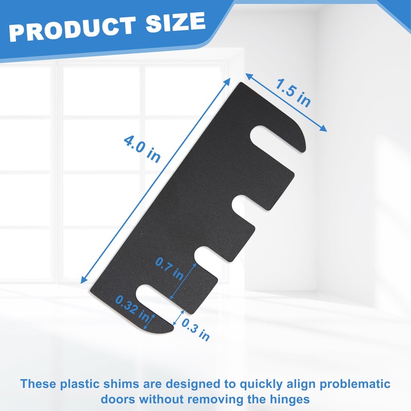 10 Pack Door Hinge Shims for Door Hinge Repair Kit,