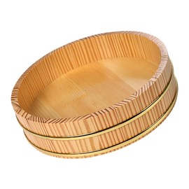 MAGICLULU Traditional Sushi Oke Japanese Wooden Sushi Rice Mixing Bowl Versatile Rice Bucket for Kitchen