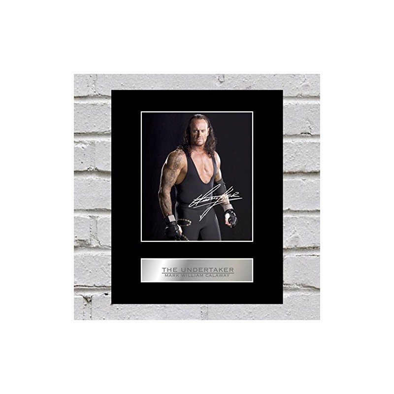 The Undertaker Signed Mounted Photo Display Mark William Calaway