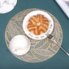 Hosoncovy 4 Pack Leaf Decorative Placemats PVC Placemats Hollow Dining