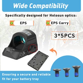 15Pcs Screw kit for Holosun Battery Tray with Mounting Tool | Compatible with EPS/EPS Carry Models