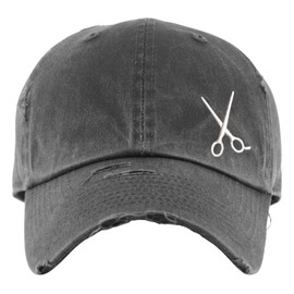 Hairstylist Hat - Shears | Distressed Baseball Cap or Ponytail Hat | Hairstylist Gift | Shears | Hair Stylist Hairdresser Beautician Barber