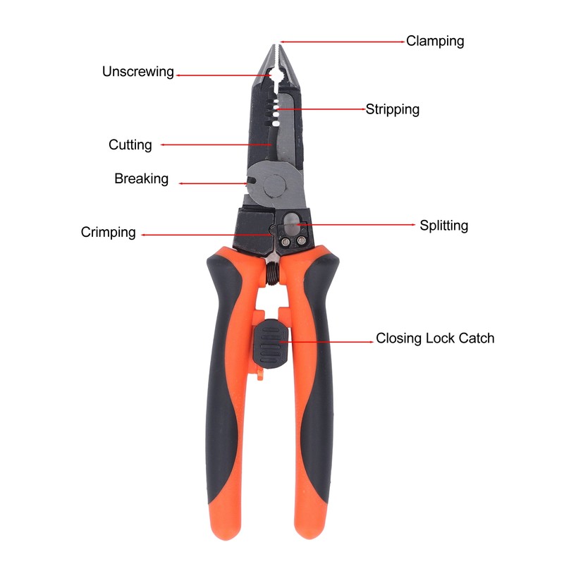 7 in 1 Wire Stripper Multifunctional Cable Stripping Crimping Cutting