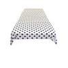 Backdrop King Inc, Square Polka Dot Poly Cotton Tablecloth. (Navy