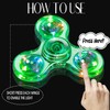 FIGROL Tri-hand Spinner, Clear, LED Fidget Toy, ABS Material, 608