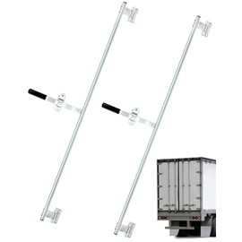 QWORK Cargo Trailer Cam Bar Lock, 2 Pack 55" Trailer Door Latch, Zinc Plated, Folding Ramp & RV Hauler Fold Down Door, Single Hinge Point & Mounting Hardware