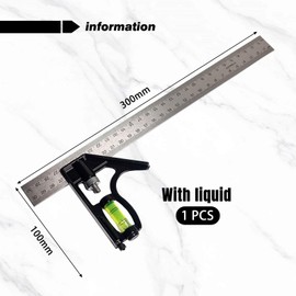 1 Piece Square Tool, Stainless Steel Measuring Tool, Multi-Function Ruler, Adjustable Measuring Ruler, Creative Woodworking Ruler, Measurement Accessories
