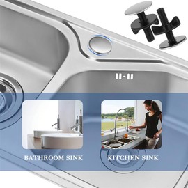 4Pack Sink Hole Cover, Bestgle Faucet Hole Cover, Sink Tap Hole Plate Stopper Cover, Kitchen Sink Accessories, Blanking Metal Plug, Spot Resist Stainless Steel(0.5 to 1.5 inch in Diameter) (45mm) ﻿