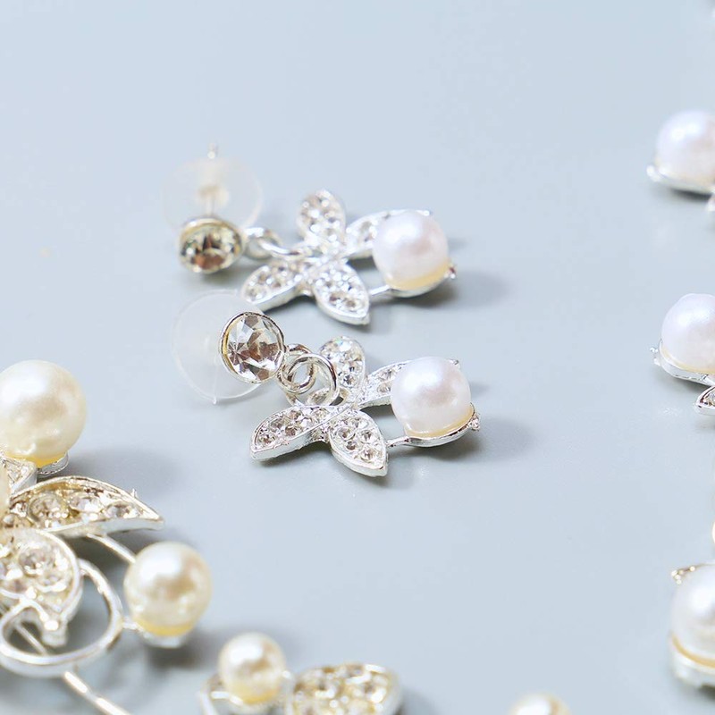 Women's Accessories, Earrings, Necklace, Tiara, 3-piece Set, Faux Pearl, No