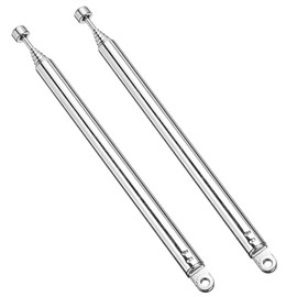 LIKENNY Radio Telescopic Antenna 7 Tier 74cm AM FM Antenna Portable Radio Antenna Replacement World Receiver Home Stereo Receiver Vedio Home Theater Receiver (Pack of 2)