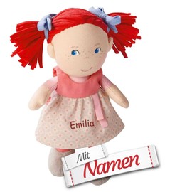 HABA Mirli Rag Doll Embroidered with Name, First Baby Doll for Cuddling, Soft Girls Cuddly Doll, Children's Gift Idea, Baby Doll as Christening Gift