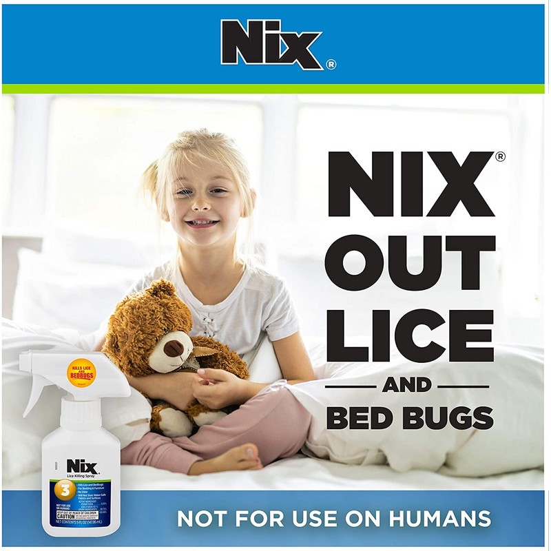 Nix Lice & Bed Bug Killing Spray for Home, Bedding