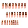 24pcs Coffin False Nails French Tip - Extra Long Press