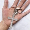Reizteko Holy Cross with Rhinestone Sparkling Charm Blingbling Keychain Crystal