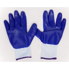TongFu Nitrile Coated Safety Work Gloves automotive painting clean Blue Men Size Medium - 1